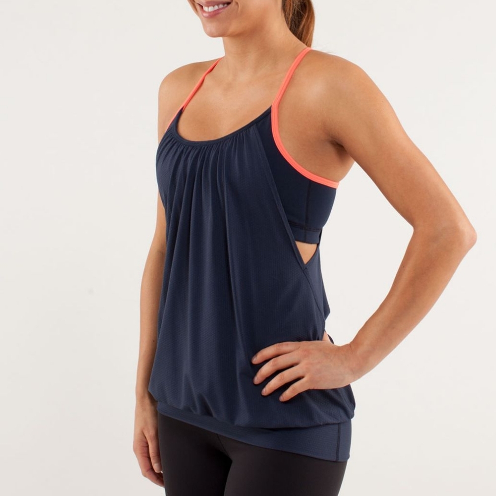 Lululemon No Limits Tank Inkwell / Light Flare Sz 4